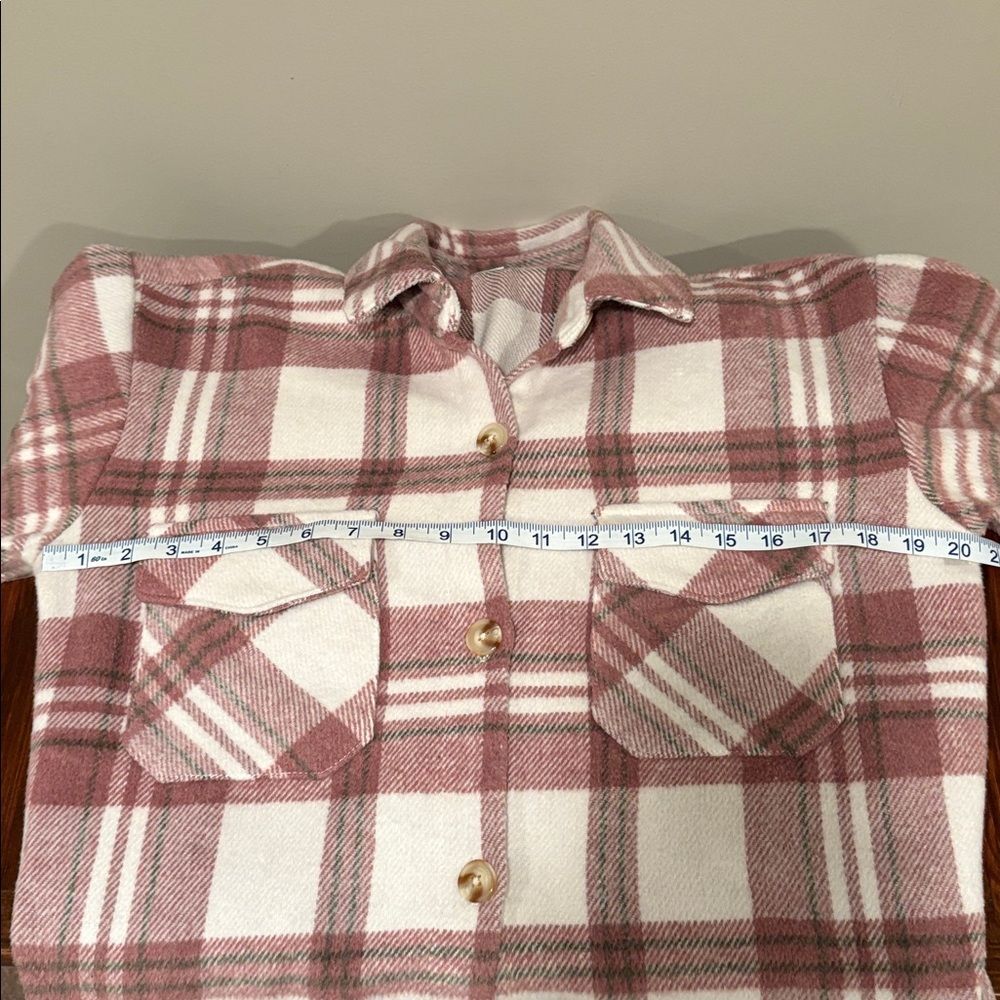 Mud Pie Highland Plaid Womens Oversized Shacket Size S - Picture 7 of 10
